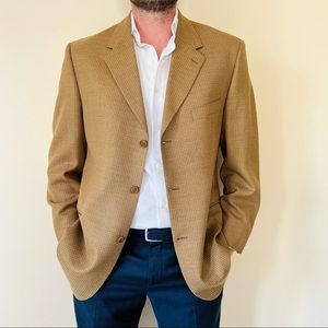 Reserva 100% wool tan jacket three buttons blazer